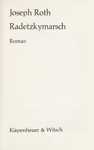Cover of The Radetzky March