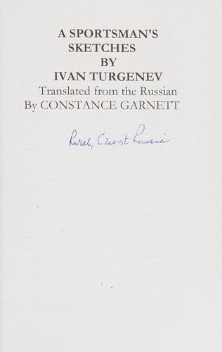 Cover of A Sportsman's Sketches